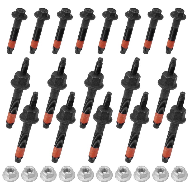 YEHERIT 5.7 Exhaust Manifold Bolts & Nuts Compatible with Chrysler 300, Jeep, Dodge Charger Challenger, Ram 1500 2500 2009-2020 V8 Engines Replace# 03309 (Left & Right) - Image 1